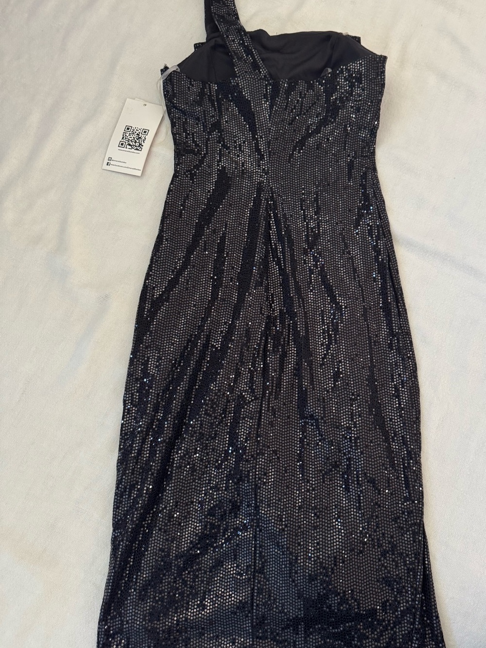 Emerald Sundae Black Sequin Pencil Skirt with Sparkle - Picture 5 of 6